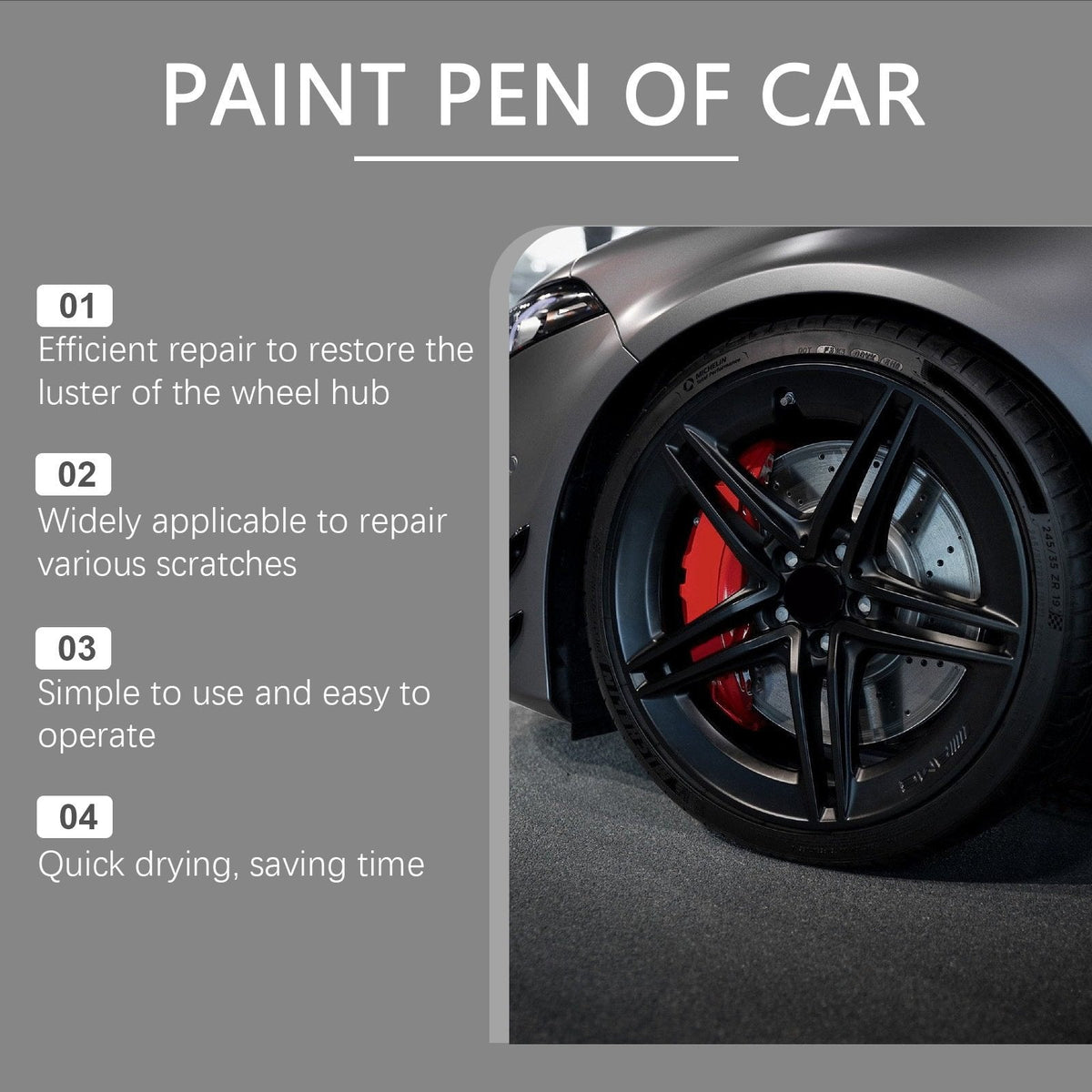 📢📢40% OFF !! ⏰ Magic Car Scratch Repair Pen – Fix Rim Scratches in Minutes – Permanent & No-Drip Formula 🛠️