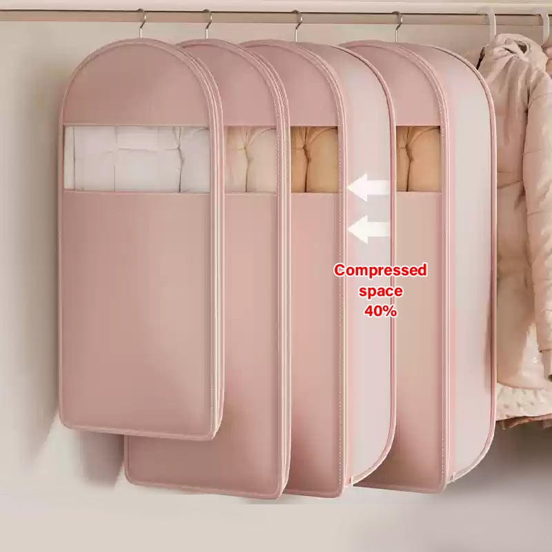 🧥 50% OFF NOW! 🧳 Space Saving Hanging Garment Bag with Self-Compression Zipper – Wrinkle-Free, Dust-Proof & Travel Essential ✈️