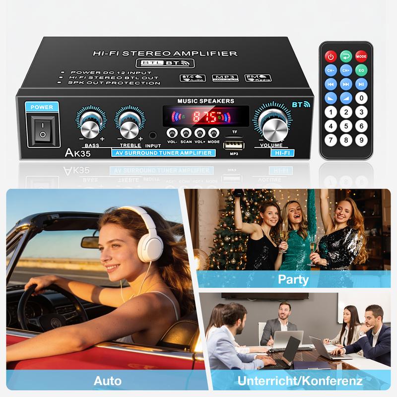 📢📢30% OFF !! ⏰AK35 Stereo Amplifier Home Audio Bluetooth 5.0 Max