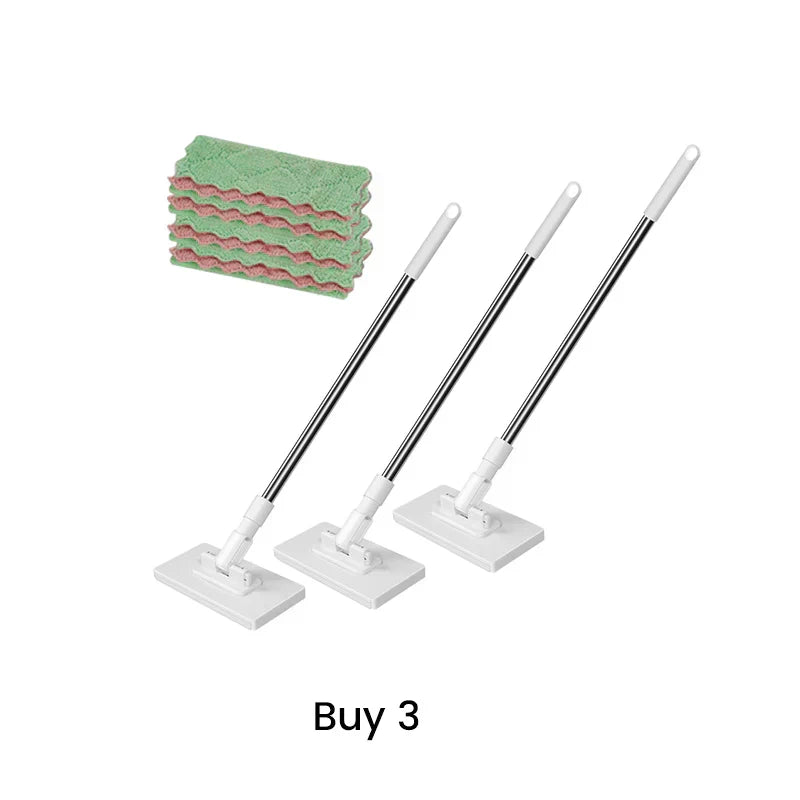 🔥2026 Hot Sale 50% OFF🔥Flat Mop with Stainless Steel Handle, come with Reusable Washable Mop Cloths🏆
