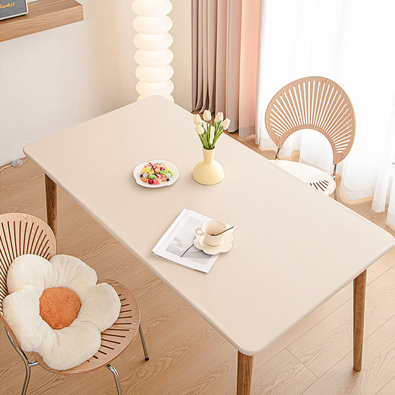 Minimalist Style Waterproof & Oil-proof All-inclusive PU Leather Elastic Tablecloth