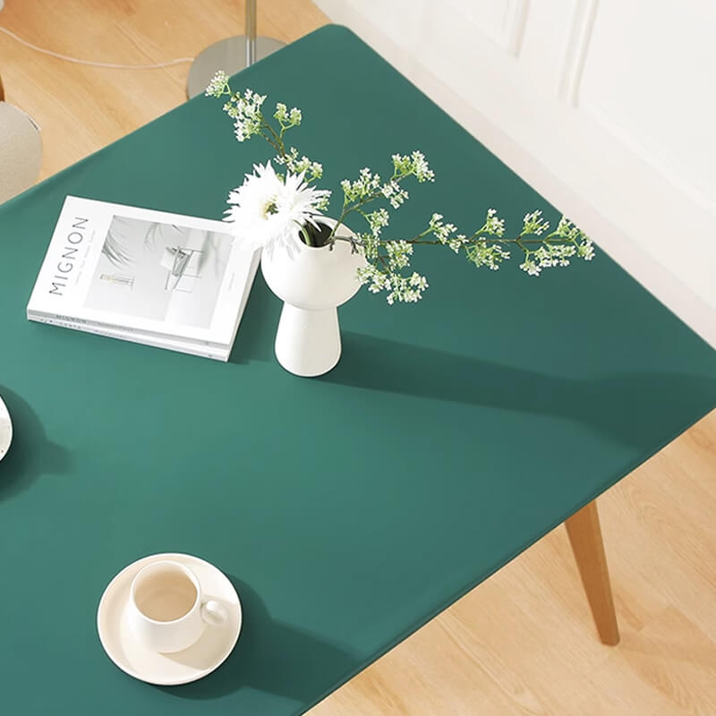 Minimalist Style Waterproof & Oil-proof All-inclusive PU Leather Elastic Tablecloth