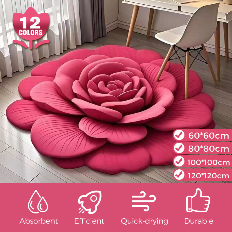 🏠2025 New Product🔥Floral Plush & Diatomaceous Earth Floor Mat