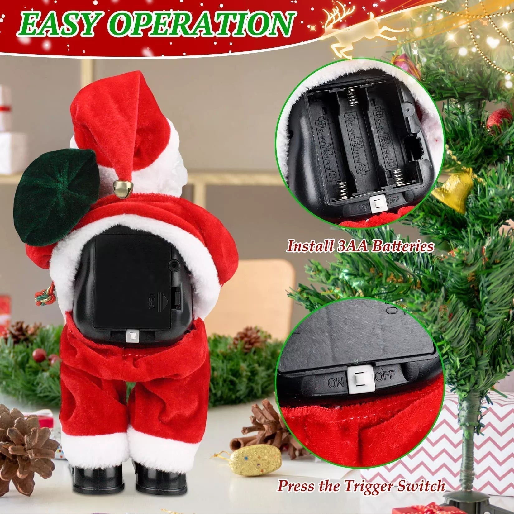 🎄Christmas Sale 50% OFF🔥Electric Dancing Music Santa Claus