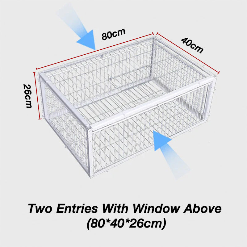 AutoTrap Bird Cage - Entry Only, No Exit, With Base