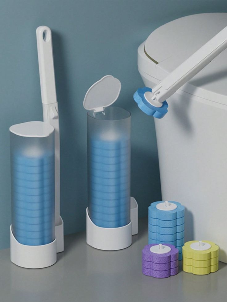 Disposable Toilet Brush Wall-mounted Toilet Cleaner Replacement Head Cleaning Tool Toilet Brush WC Kit Bathroom Accessories
