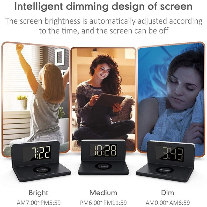 Alarm Clock With Wireless Charging