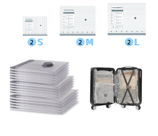 🔥NEW YEAR SALE - 50% OFF✨Cordless Travel Vacuum Storage Compression Bag Set