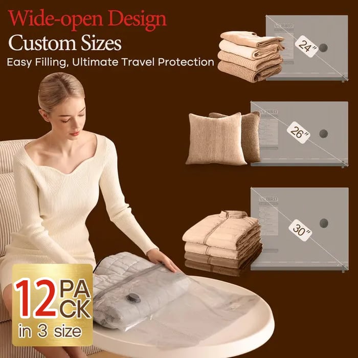 🔥NEW YEAR SALE - 50% OFF✨Cordless Travel Vacuum Storage Compression Bag Set