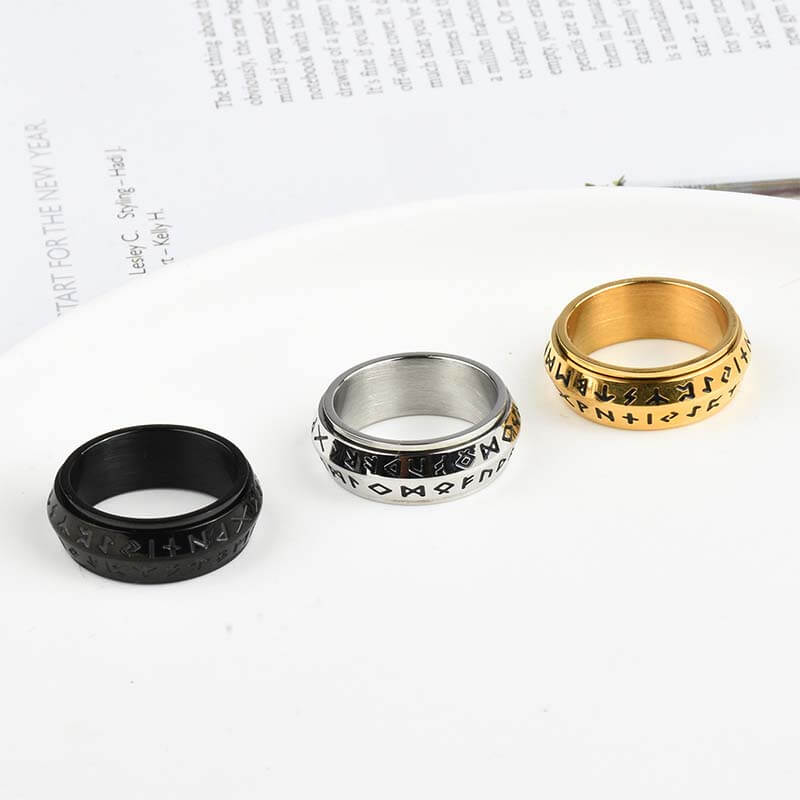 🎄Christmas Sale 60% OFF🔥Viking Rune Rotating Ring💍