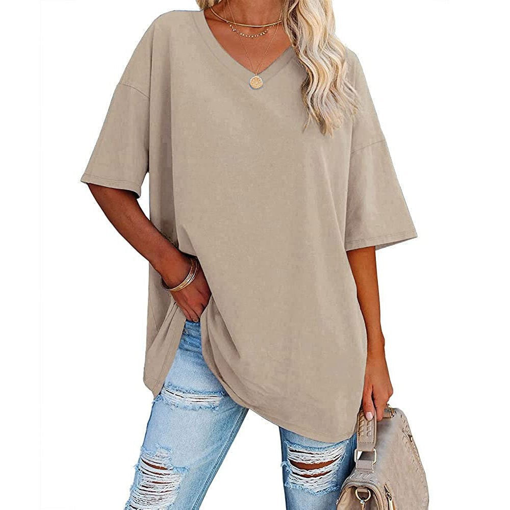 📢📢50% OFF !! ⏰Women's Casual Loose V-neck T-shirt