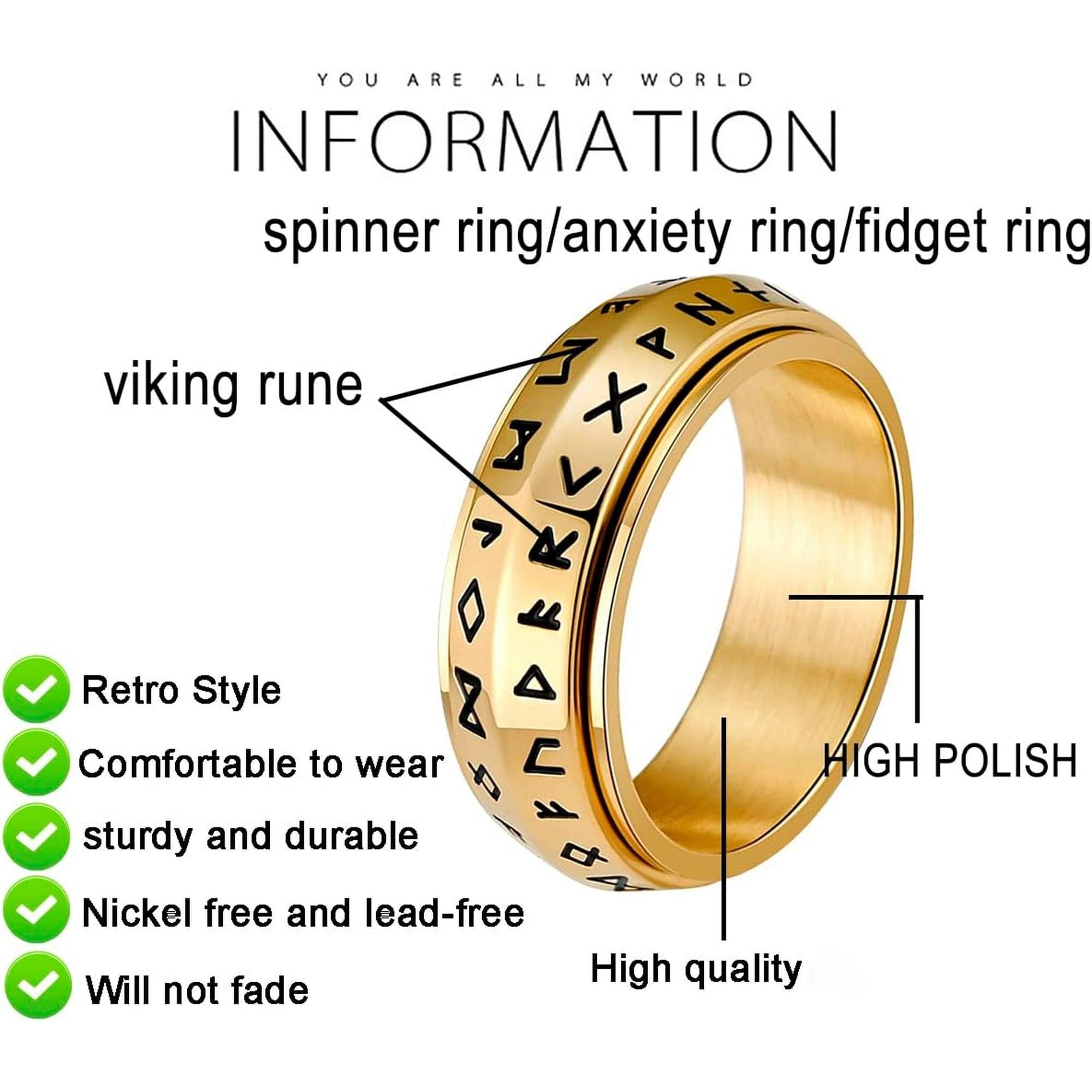 🎄Christmas Sale 60% OFF🔥Viking Rune Rotating Ring💍