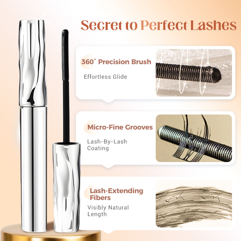 ✨ Waterproof Fiber Mascara - Intense Length & Curl with Enriched Fibers for Clump-Free Volume All Day 🌟