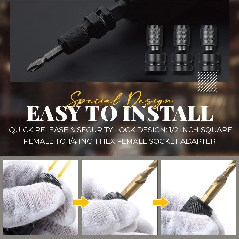 📢📢BUY 1 GET 1 FREE !! ⏰ 1/4" Hex Shank Socket Converter