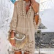 📢📢50% OFF !! ⏰Women's Loose Cotton Linen Embroidered Dress🌸👗