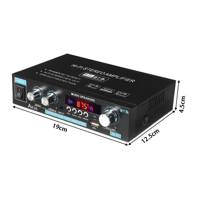📢📢30% OFF !! ⏰AK35 Stereo Amplifier Home Audio Bluetooth 5.0 Max