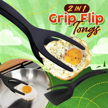 📢📢30% OFF !! ⏰2 In 1 Grip Flip Tongs