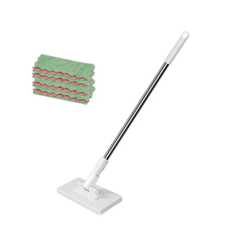 🔥2026 Hot Sale 50% OFF🔥Flat Mop with Stainless Steel Handle, come with Reusable Washable Mop Cloths🏆