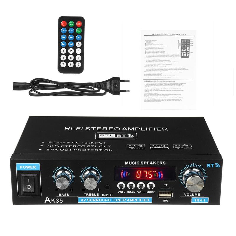 📢📢30% OFF !! ⏰AK35 Stereo Amplifier Home Audio Bluetooth 5.0 Max