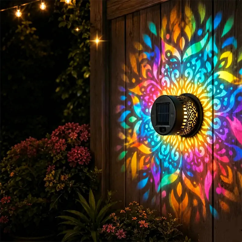 📢📢50% OFF !!!⏰Solar-Powered Mandala Projector Light