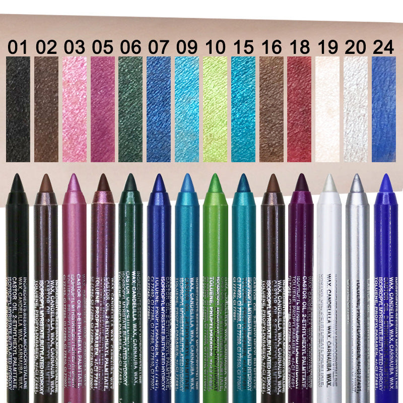 ⏳Time-Limited Special⏰14-Pack Waterproof Colored Gel Eyeliner Pencil – Metallic & Shimmer Finishes, Smudge-Proof