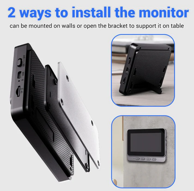 📢📢60%  OFF !! ⏰Wireless doorbell camera: 1080P, 170° angle, 4.3-inch screen, IPX65 outdoor waterproof, night vision