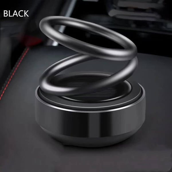 📢📢40% OFF !! ⏰Solar Rotating Double Ring Suspension Car Aromatherapy Ornament