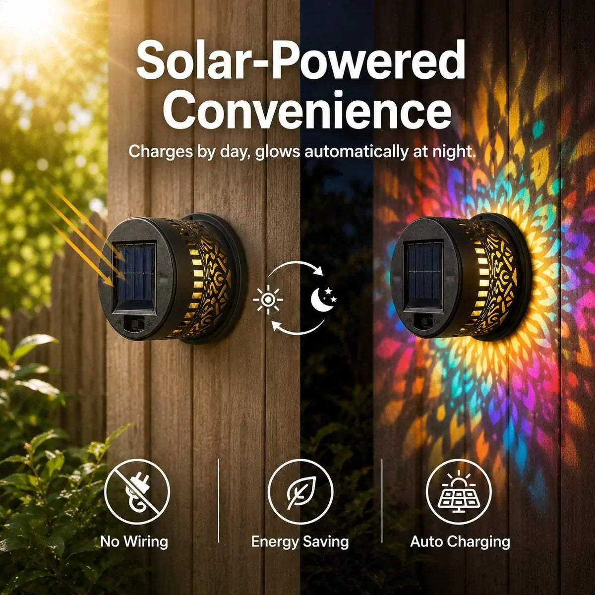 📢📢50% OFF !!!⏰Solar-Powered Mandala Projector Light