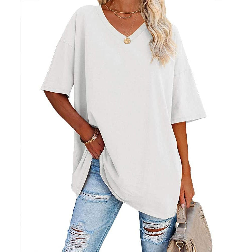 📢📢50% OFF !! ⏰Women's Casual Loose V-neck T-shirt