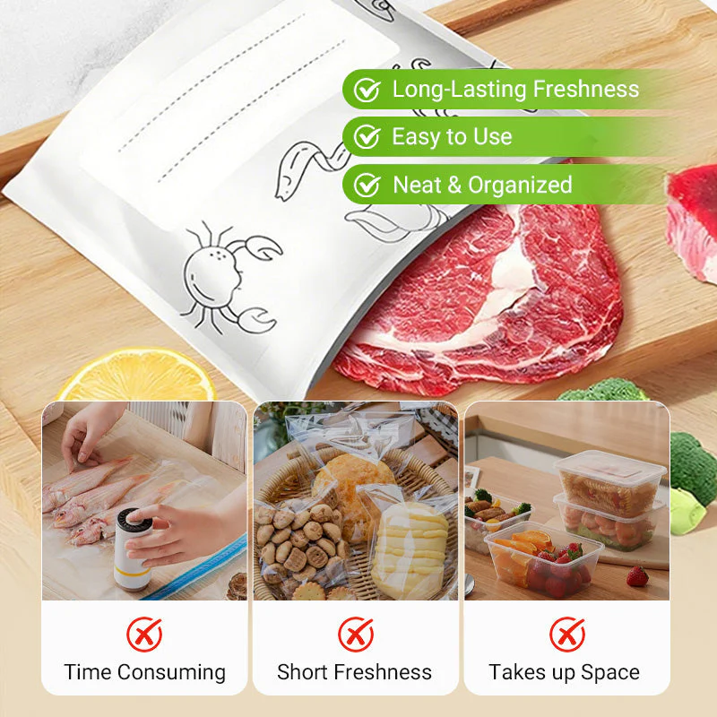 📢60% OFF NOW!!!🔥🍗 Reusable Aluminum Foil Sealable Storage Bags🥦