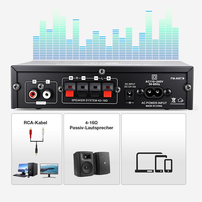 📢📢30% OFF !! ⏰AK35 Stereo Amplifier Home Audio Bluetooth 5.0 Max