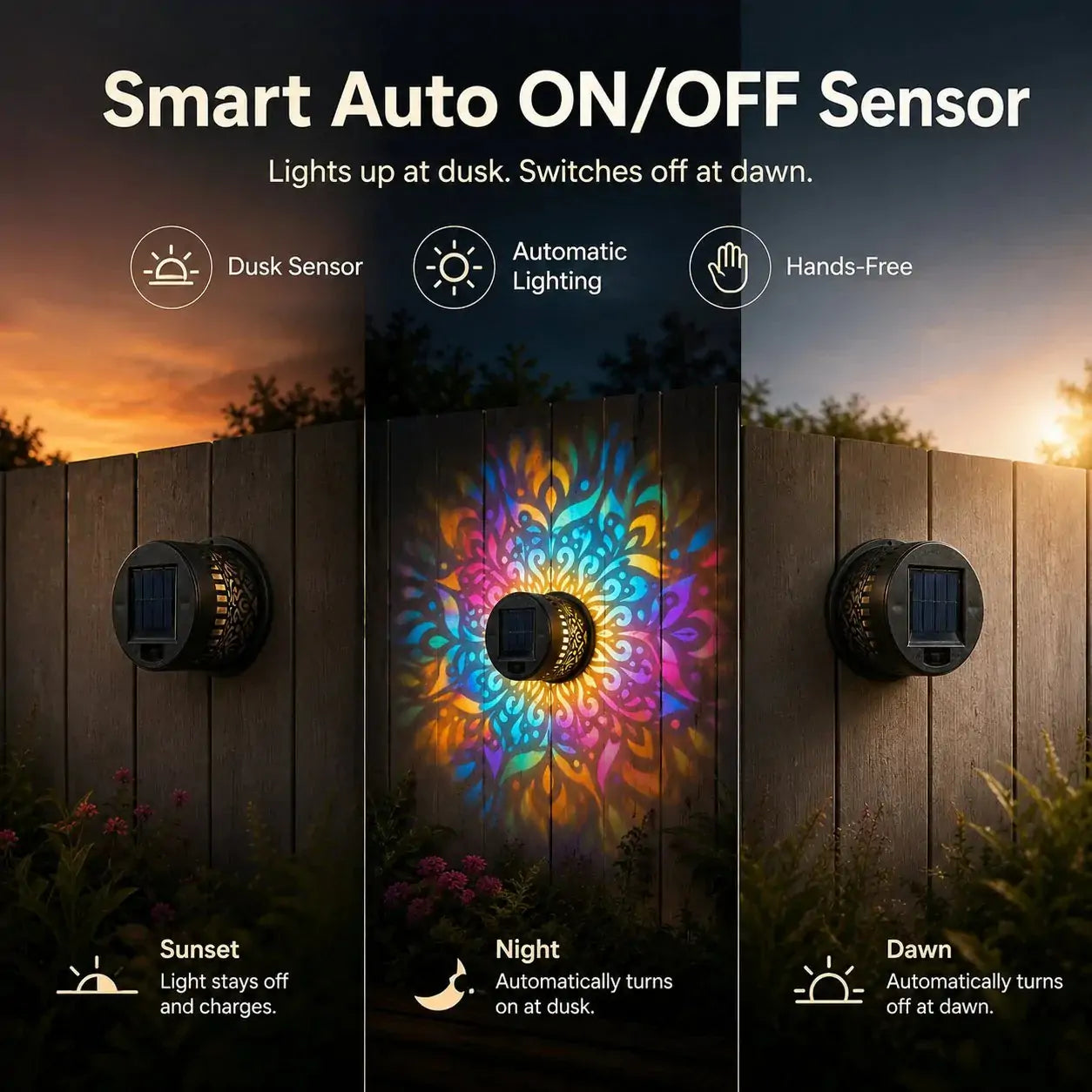 📢📢50% OFF !!!⏰Solar-Powered Mandala Projector Light