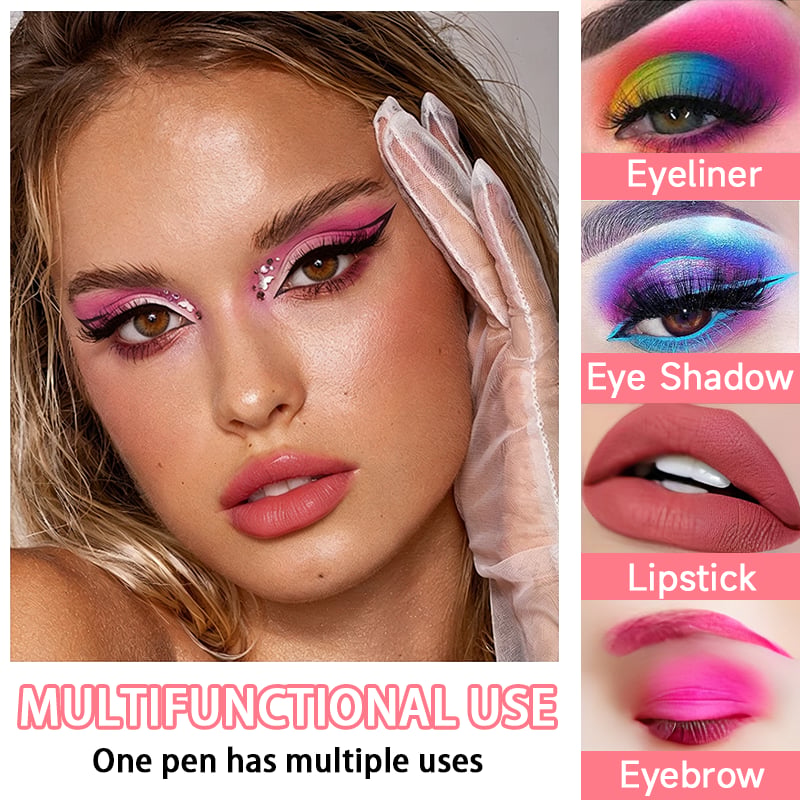 ⏳Time-Limited Special⏰14-Pack Waterproof Colored Gel Eyeliner Pencil – Metallic & Shimmer Finishes, Smudge-Proof