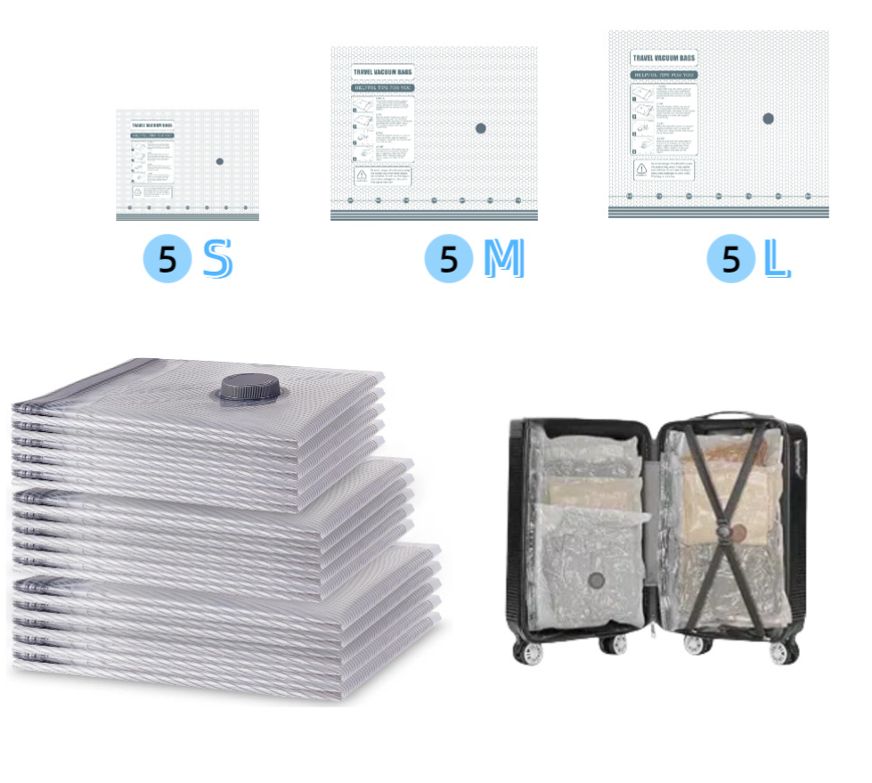 🔥NEW YEAR SALE - 50% OFF✨Cordless Travel Vacuum Storage Compression Bag Set