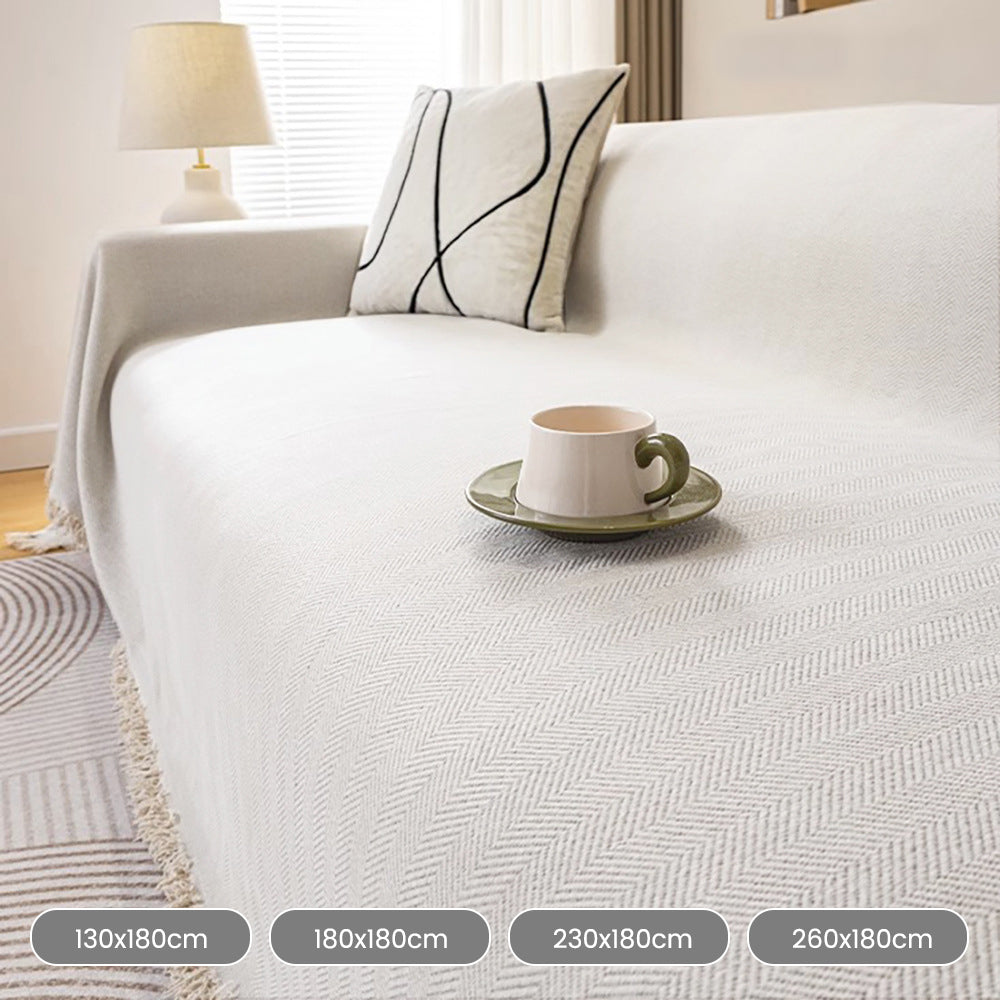 Herringbone Chenille Sofa Cover