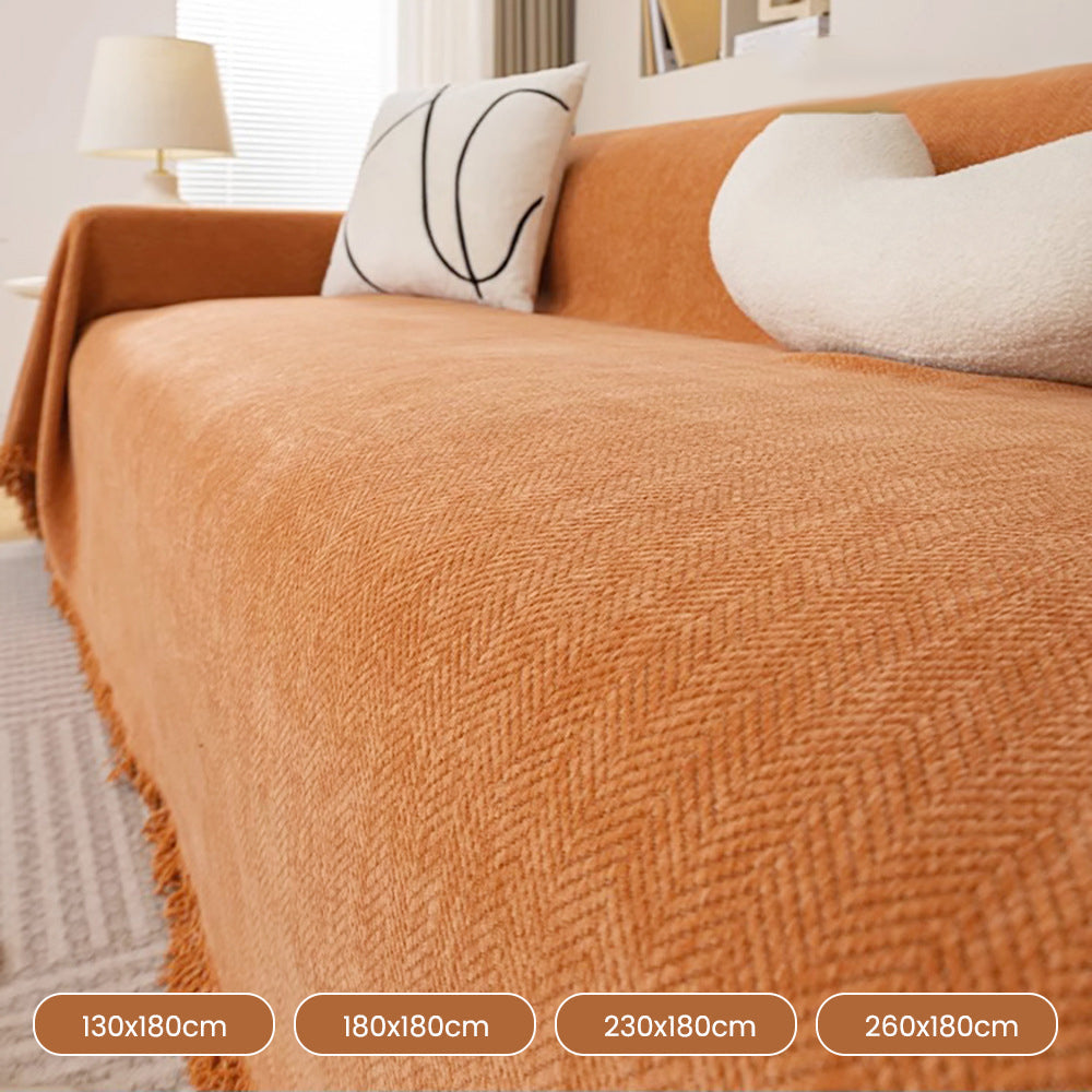 Herringbone Chenille Sofa Cover