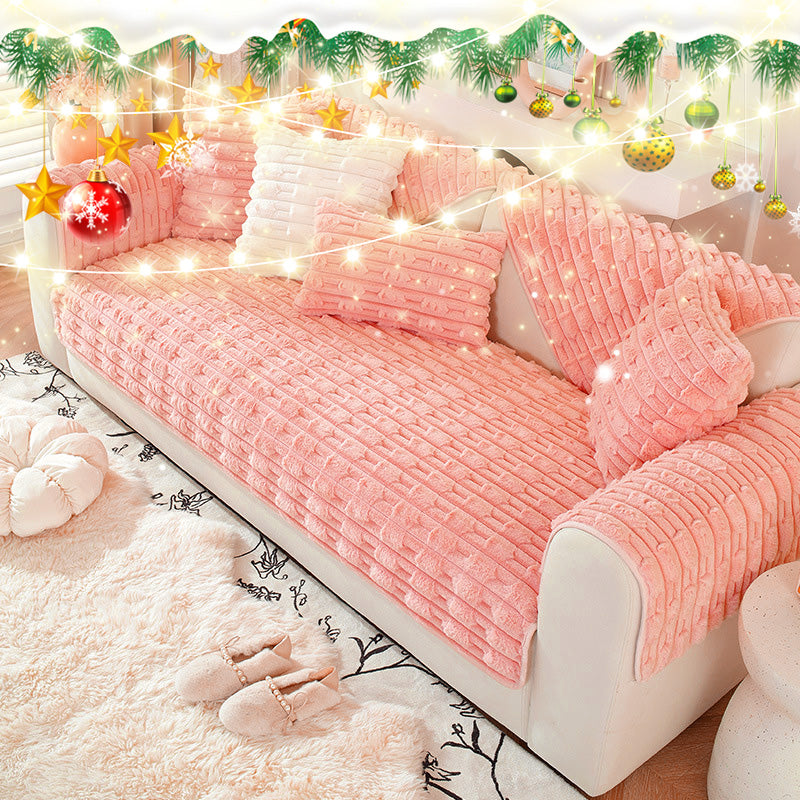 Super Soft Puffy Plush Non-Slip Sofa Cushion Covers