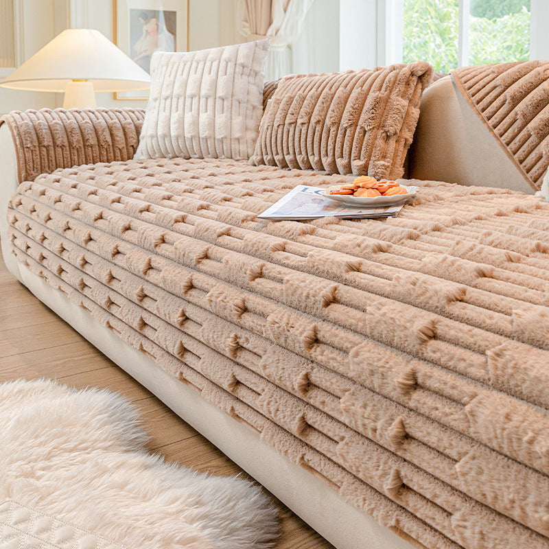 Super Soft Puffy Plush Non-Slip Sofa Cushion Covers