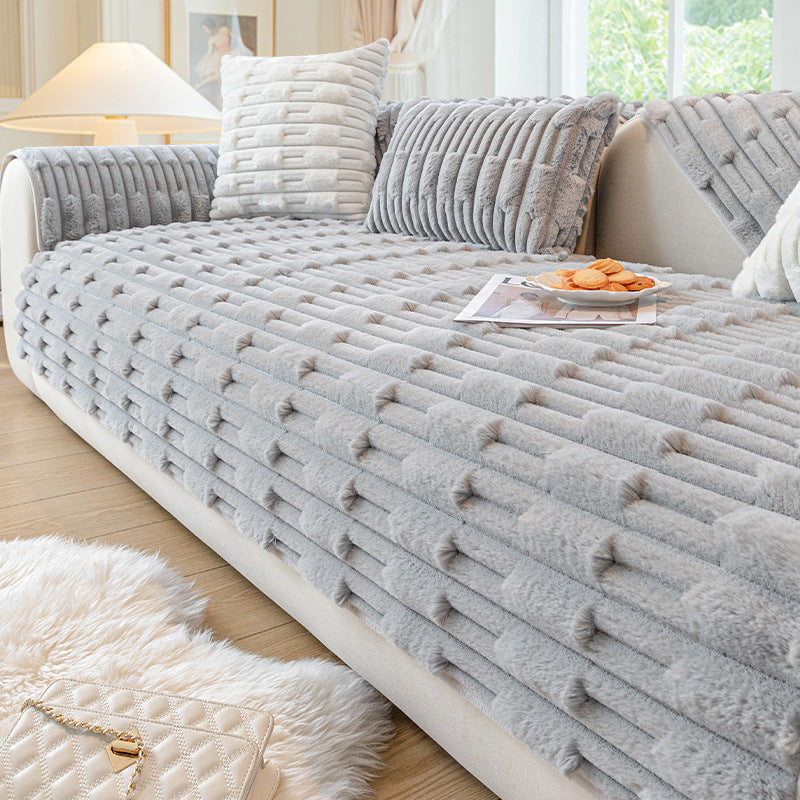 Super Soft Puffy Plush Non-Slip Sofa Cushion Covers