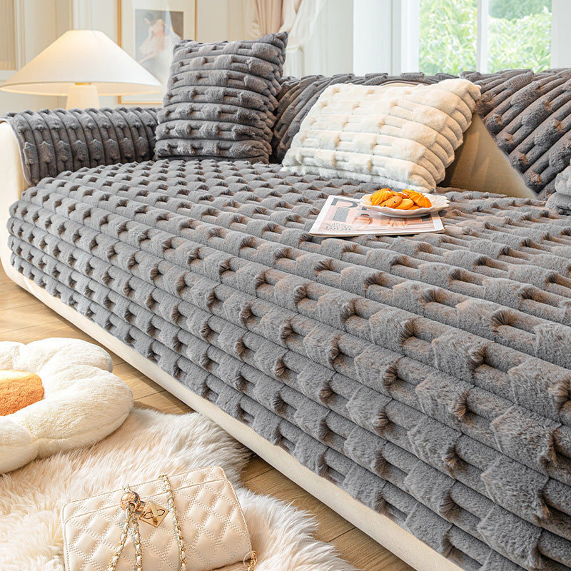 Super Soft Puffy Plush Non-Slip Sofa Cushion Covers