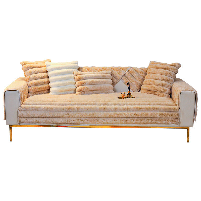 Rabbit Fur Non-Slip Plush Sofa Cover