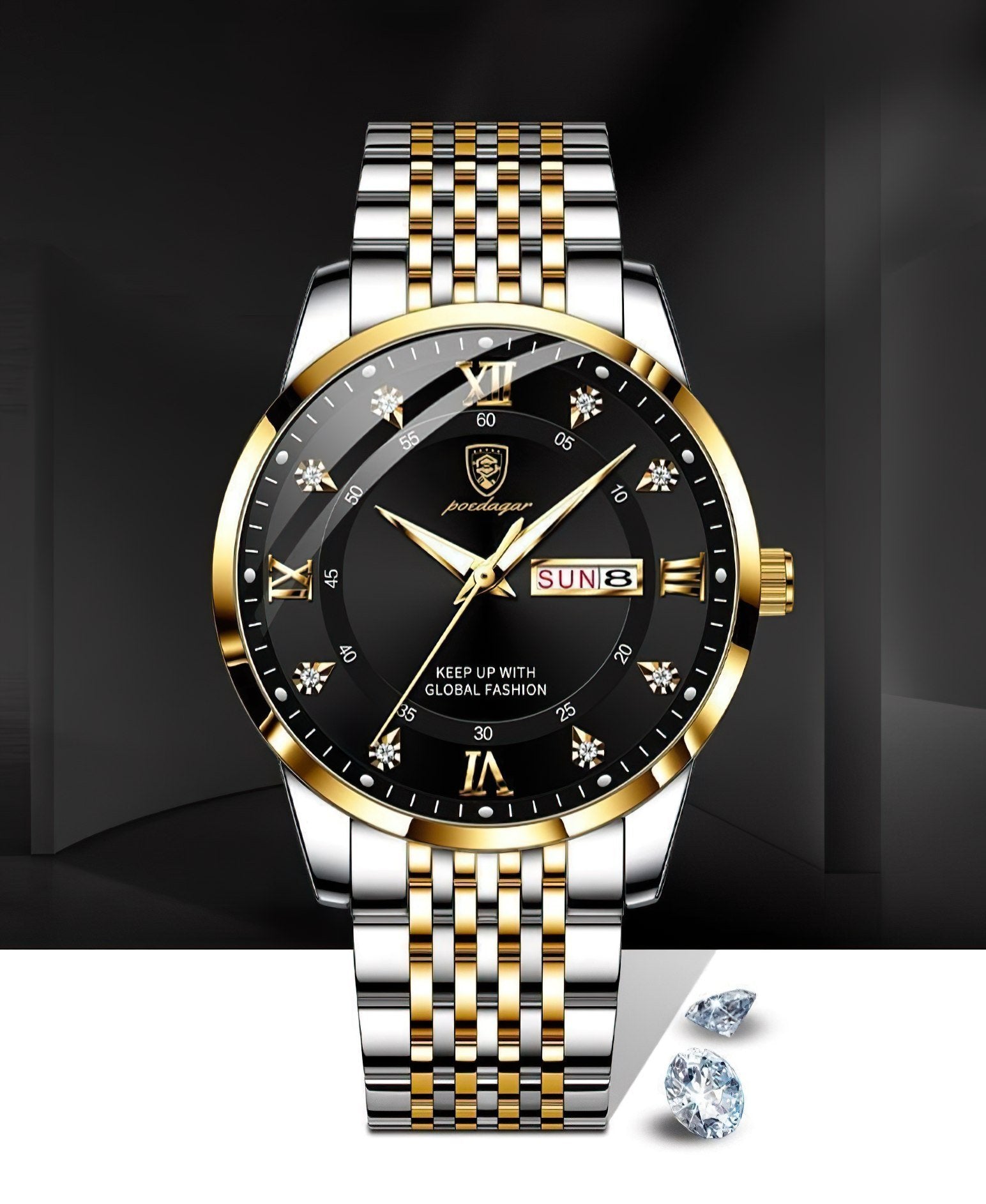 Men's Waterproof Luminous Calendar Quartz Watch