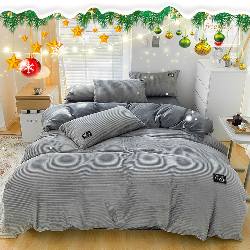 🔥Hot Sale🔥 Luxury Soft Solid Color Bedding 4-pices-Set