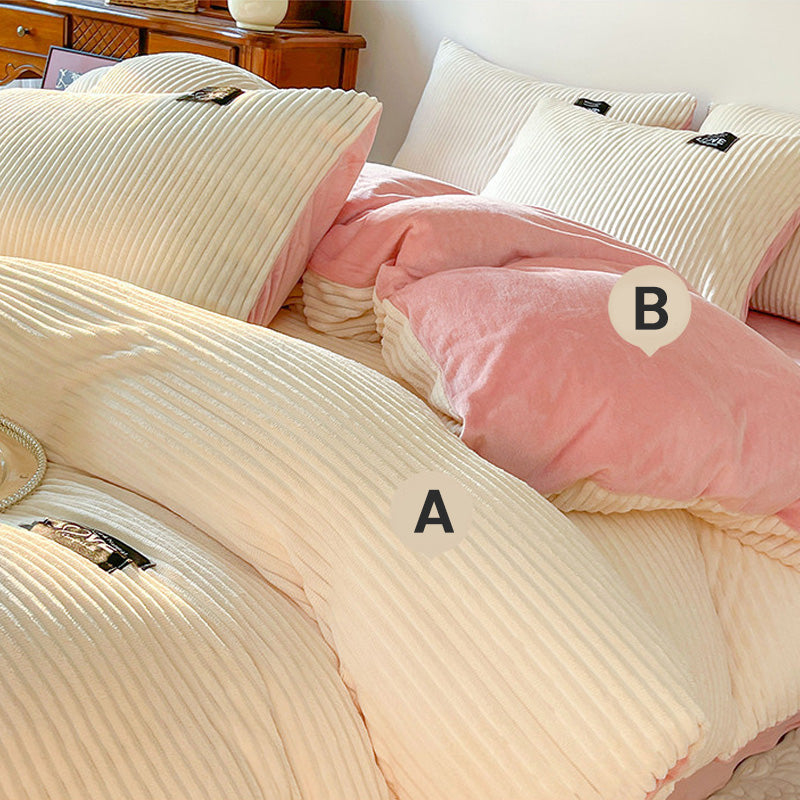 🔥Hot Sale🔥 Luxury Soft Solid Color Bedding 4-pices-Set