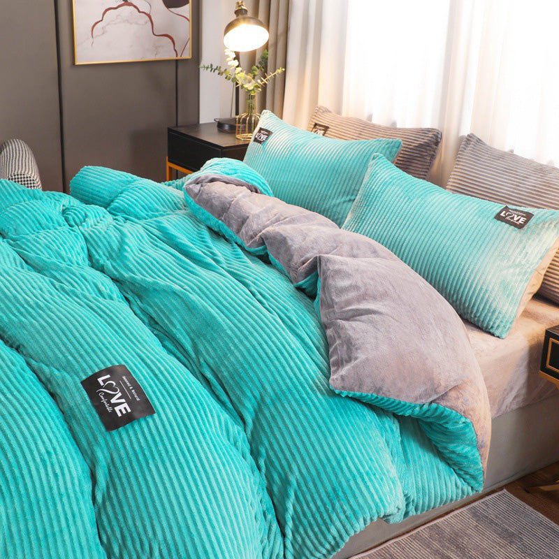 🔥Hot Sale🔥 Luxury Soft Solid Color Bedding 4-pices-Set