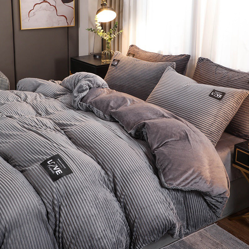 🔥Hot Sale🔥 Luxury Soft Solid Color Bedding 4-pices-Set