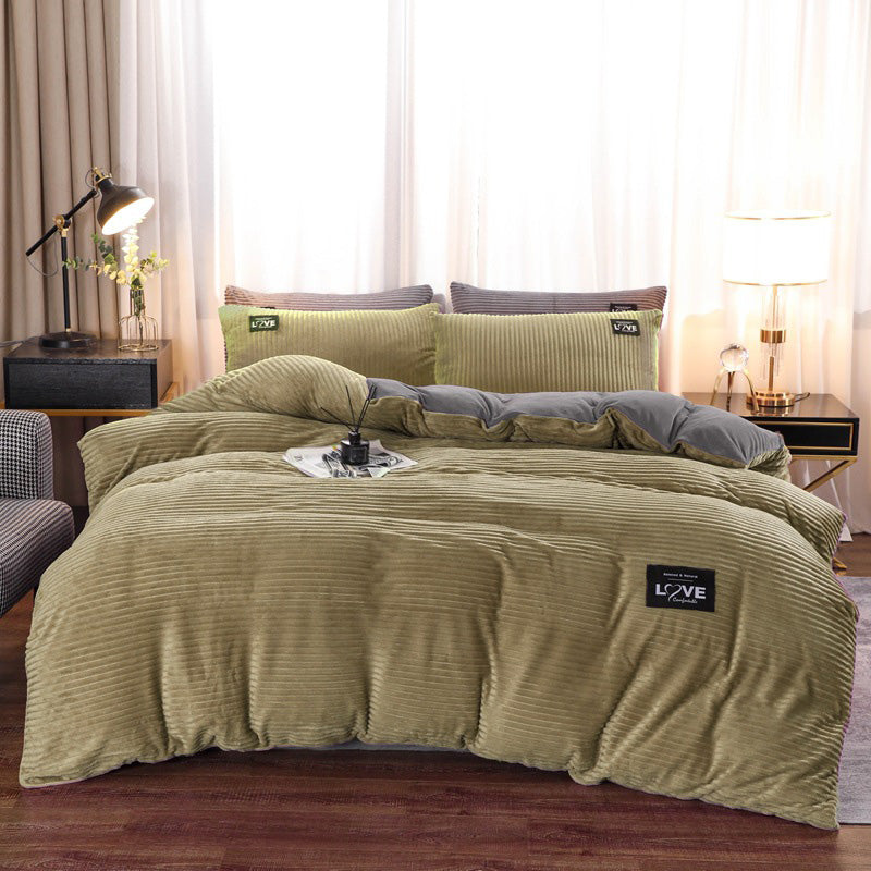 🔥Hot Sale🔥 Luxury Soft Solid Color Bedding 4-pices-Set