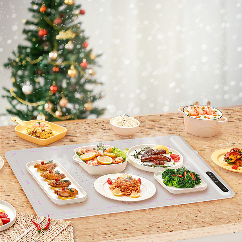 Smart Foldable Electric Heating Food Warmer Mat with Adjustable Temperature