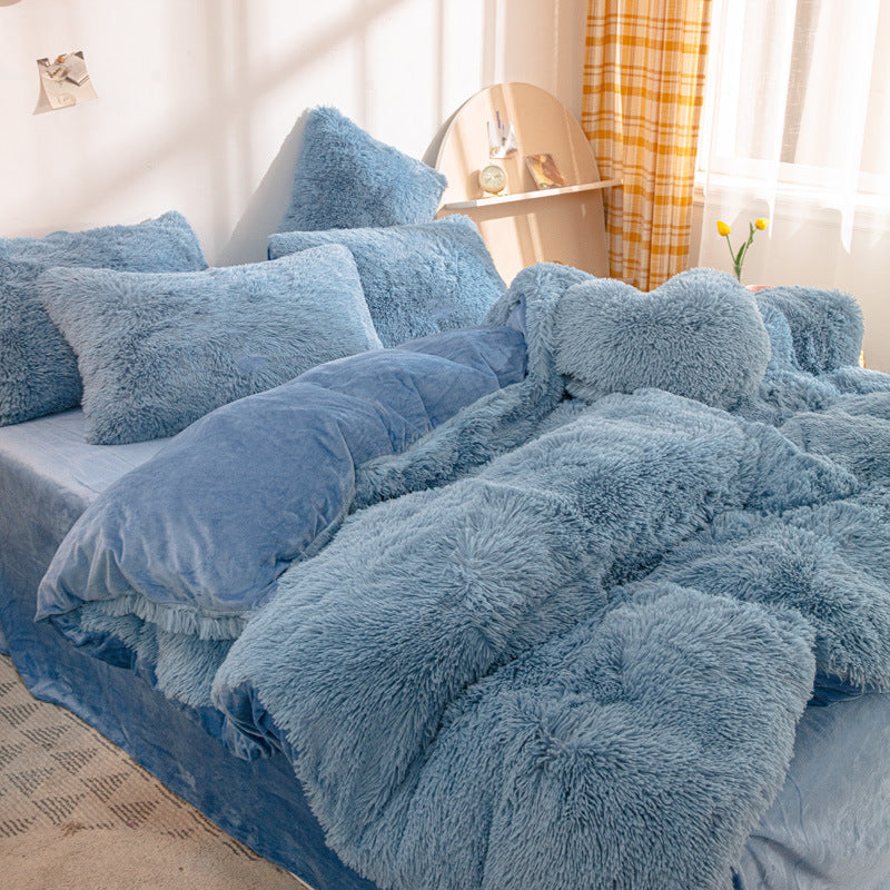 Winter Warm Plush Bedding 4-Piece Set