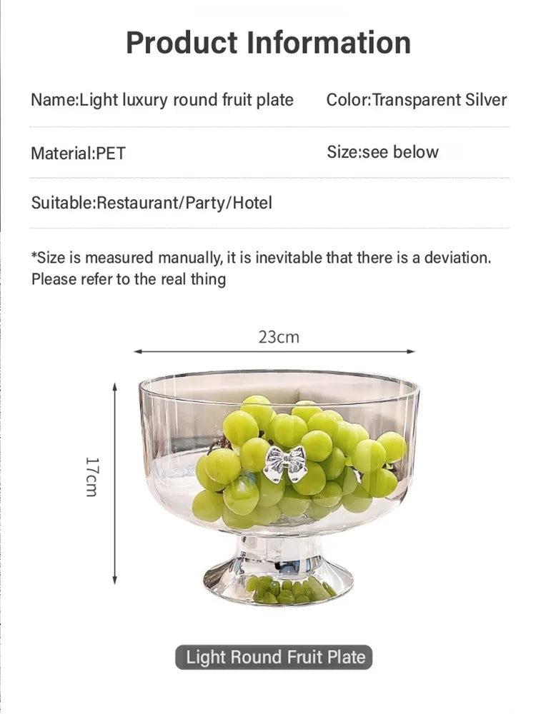 🔥Hot Sale🔥 Light Luxury Tall Fruit Plate